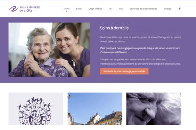Site web Soins à domicile de la côte réalisé par IdealPC